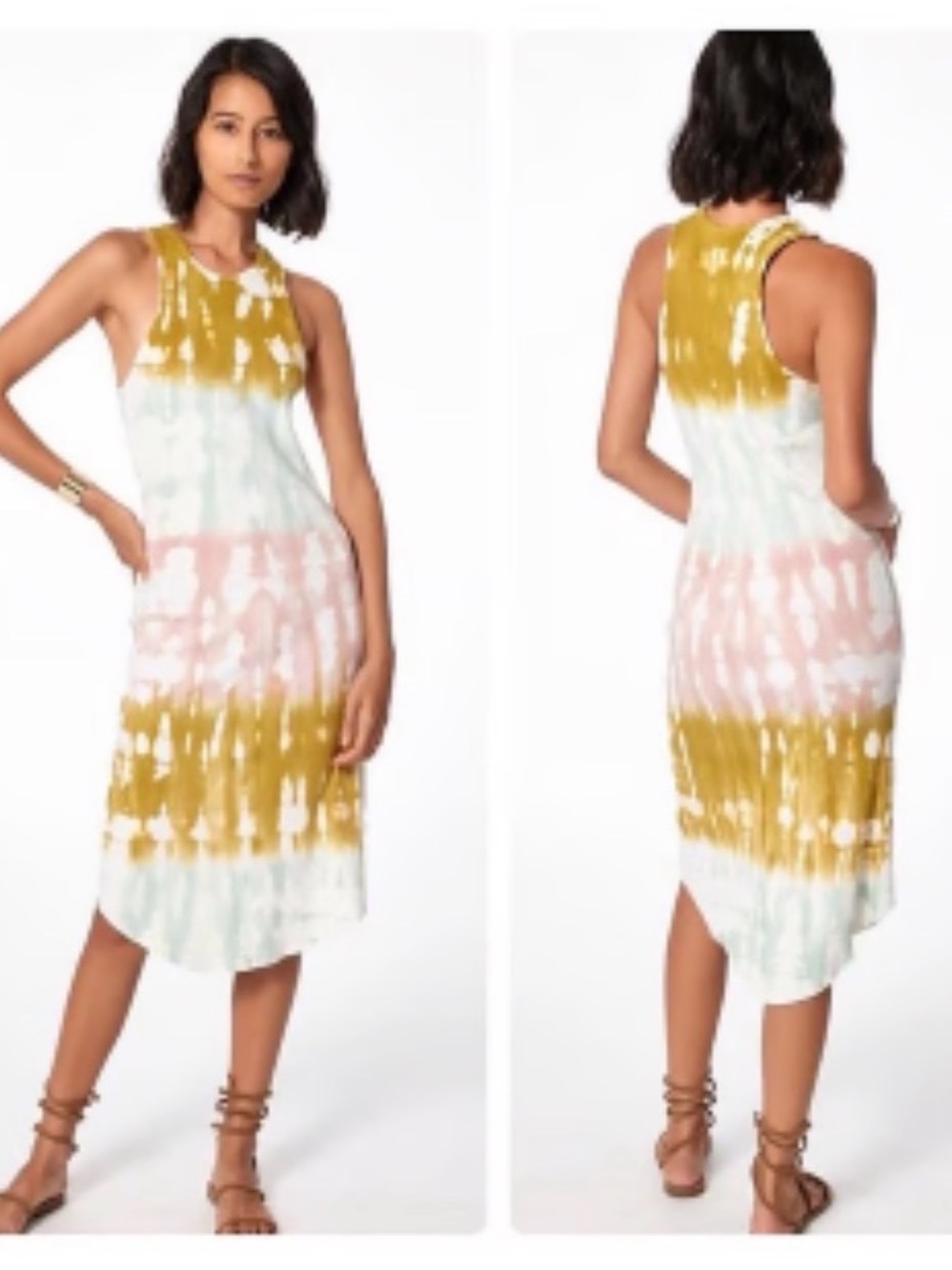 Young Fabulous & Broke “Robbie tank” Tie-Dye Racerback Midi Dress